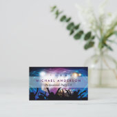 Music DJ Party Concert Planner - Modern Stijlvol Visitekaartje (Staand voorkant)
