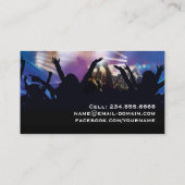 Music DJ Party Concert Planner - Modern Stijlvol Visitekaartje (Achterkant)