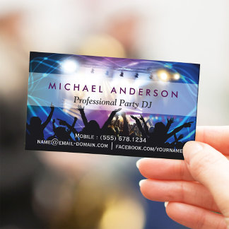 Music DJ Party Concert Planner - Modern Stijlvol Visitekaartje Magneet