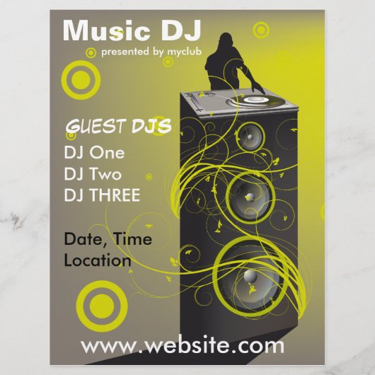 Music DJ Rave Flyer (Achterkant)