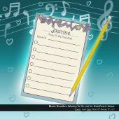 Music Doodles: Wekelijkse to-do lijst voor kindere Post-it® Notes