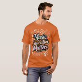 Music Education Matters Instrument Notes girl funn T-shirt (Voorkant volledig)