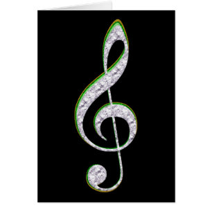 MUSIC Emerald en Diamond Treble Clef