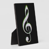 MUSIC Emerald en Diamond Treble Clef Fotoplaat (Zijkant)