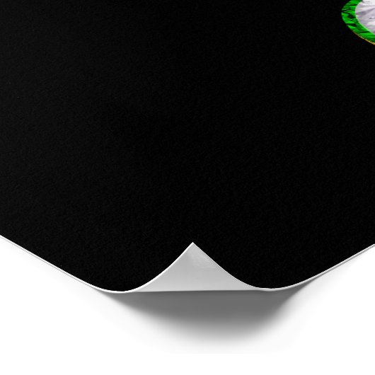 MUSIC Emerald en Diamond Treble Clef Poster (Hoek)