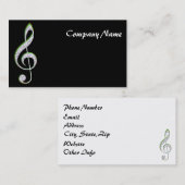 MUSIC Emerald en Diamond Treble Clef Visitekaartje (Voorkant / Achterkant)
