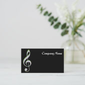 MUSIC Emerald en Diamond Treble Clef Visitekaartje (Staand voorkant)