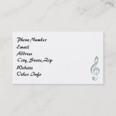 MUSIC Emerald en Diamond Treble Clef Visitekaartje (Achterkant)