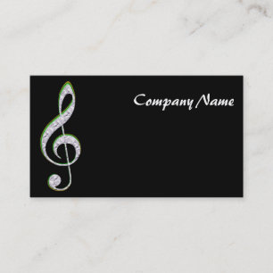 MUSIC Emerald en Diamond Treble Clef Visitekaartje