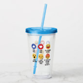 Music Emojis Acryl Drinkbeker (Achterkant)