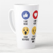 Music Emojis Latte Mok (Linkerhoek)