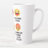 Music Emojis Latte Mok (Rechts)