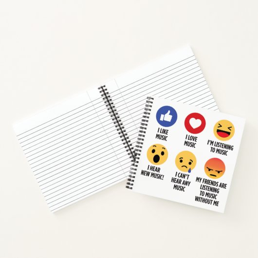Music Emojis Notitieboek (Binnen)