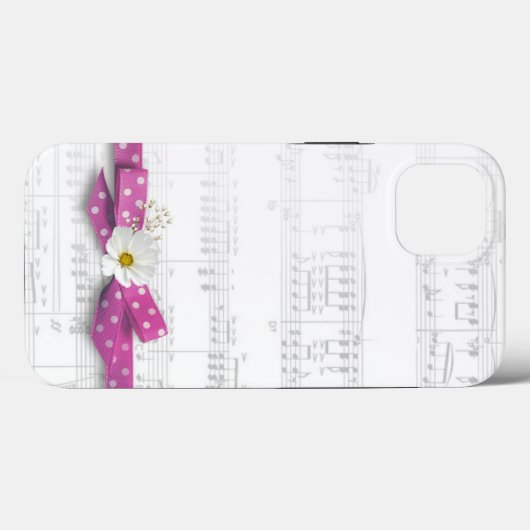 Music en Polka Dot Ribbon Case-Mate iPhone Case (Achterkant (horizontaal))