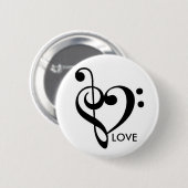 Music Equals Love Button (Voorkant /achterkant)