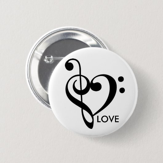 Music Equals Love Button (Voorkant /achterkant)