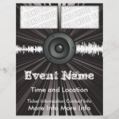 Music Event Flyer-luidspreker blaast Flyer (Voorkant)