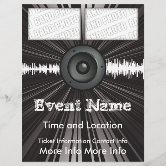 Music Event Flyer-luidspreker blaast Flyer (Voorkant)