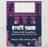 Music Event Flyer met DJ's en dansers (Voorkant)