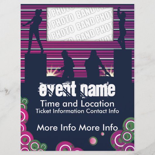 Music Event Flyer met DJ's en dansers (Voorkant)
