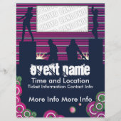 Music Event Flyer met DJ's en dansers (Achterkant)