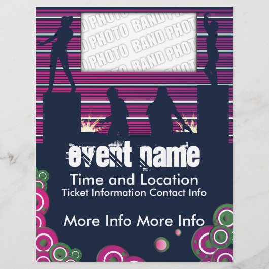 Music Event Flyer met DJ's en dansers (Achterkant)