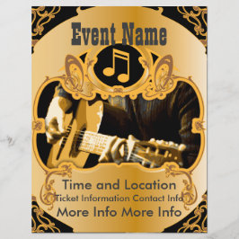 Music Event  Gold Flyer