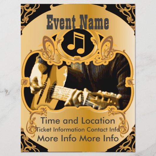 Music Event  Gold Flyer (Voorkant)