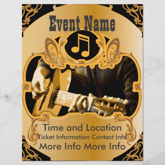 Music Event  Gold Flyer (Voorkant)