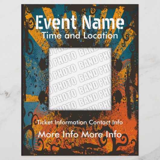 Music Event Grunge Flyer (Achterkant)