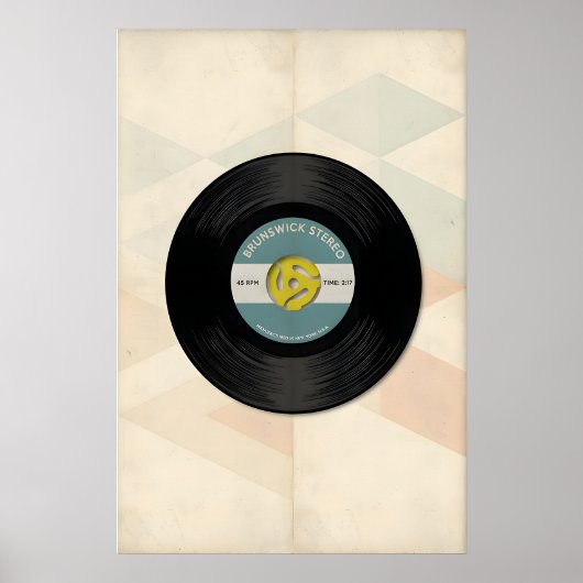 Music Evolution 45 Vinyl Record Print -Print Only (Voorkant)