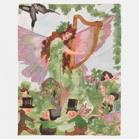 Music Faerie Playing Music Fleece Deken (Voorkant)