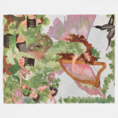 Music Faerie Playing Music Fleece Deken (Voorkant (Horizontaal))