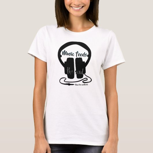 Music feeds the soul t-shirt (Voorkant)