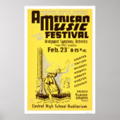 Music Festival America 1938 WPA Poster (Voorkant)