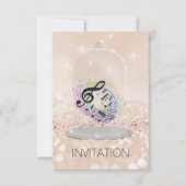 Music Festival Concert Nites Vip Champaign Glitter Kaart (Voorkant)