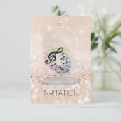 Music Festival Concert Nites Vip Champaign Glitter Kaart (Staand voorkant)