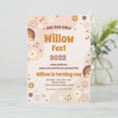 Music Festival FloralFest Hippie Birthday Party Kaart (Staand voorkant)