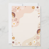 Music Festival FloralFest Hippie Birthday Party Kaart (Achterkant)