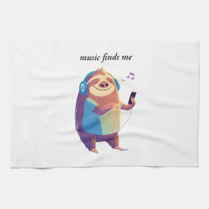 "Music Finds Me" muziek vibes design Sweatshirt Theedoek