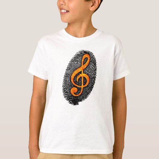 Music Fingerprint Design T-shirt (Voorkant)