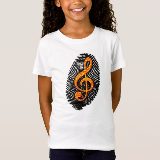 Music Fingerprint Design T-shirt (Voorkant)
