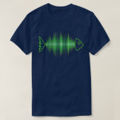 Music Fish Pulse Rate Frequency Dance House Techno T-shirt (Design voorkant)