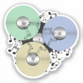 Music Flow Spoel-tot-Spoel Sticker (Voorkant)
