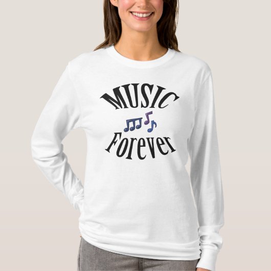 Music Forever merkt het Shirt Muziek (Voorkant)