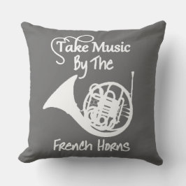 Music French Horn Funny Slogan Graphic Kussen
