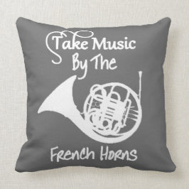 Music French Horn Funny Slogan Graphic Kussen