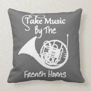 Music French Horn Funny Slogan Graphic Kussen