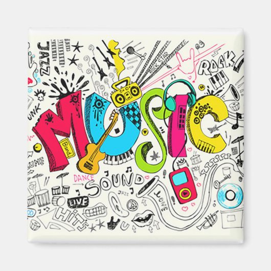 Music Fridge Magnet (Voorkant)