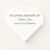 Music Funeral Heart Guest Book Notitieboek (Achterkant)